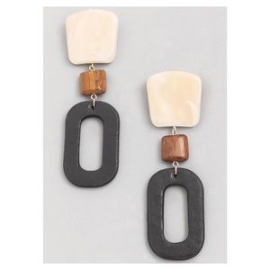 Geometric Shape Statement Drop Earrings